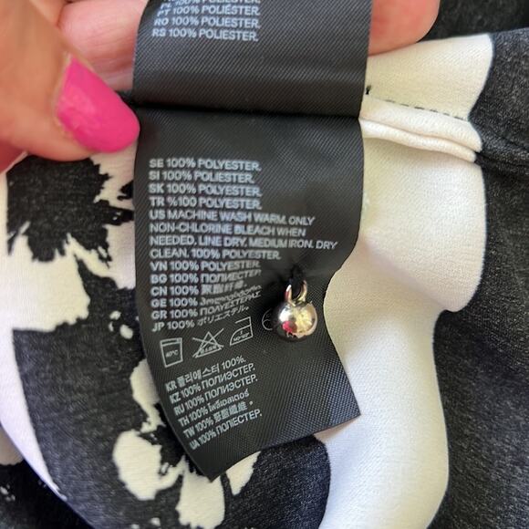 H&M Floral Black White Shift Dress 4 - Picture 15 of 15